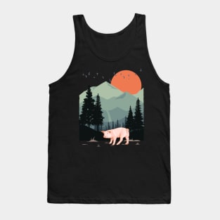 Adventure Wild Flying Bird Pine Tree Pig Animal Mountain Tank Top